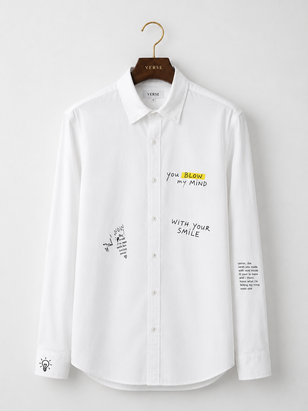 Verse Mindscape White Cotton Shirt