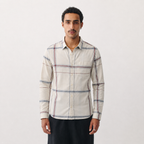 Beige Multi-Check Cotton Shirt