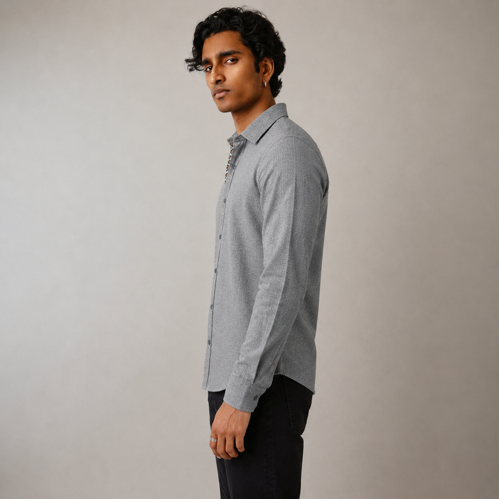 Ash Grey Linen Shirt