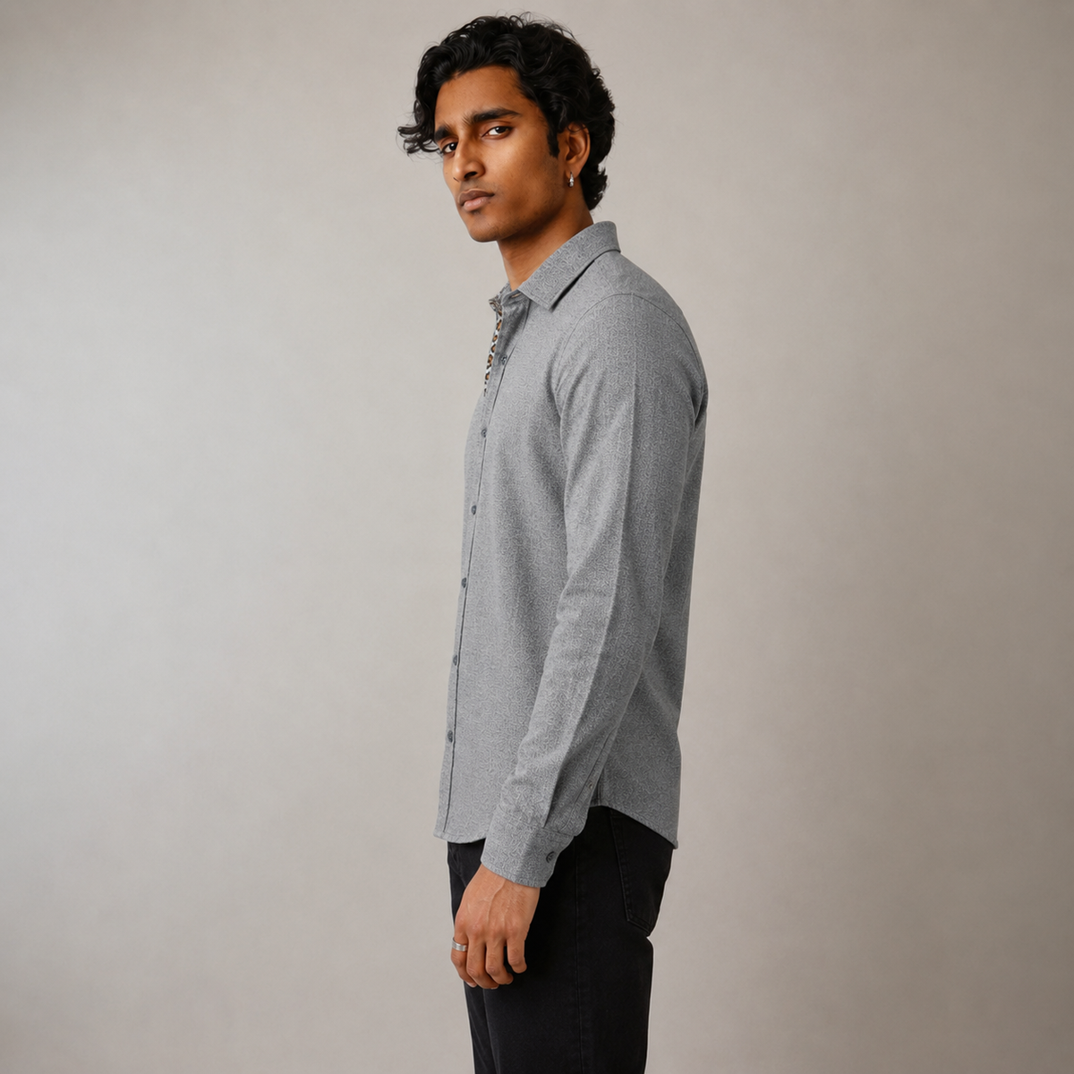 Ash Grey Linen Shirt
