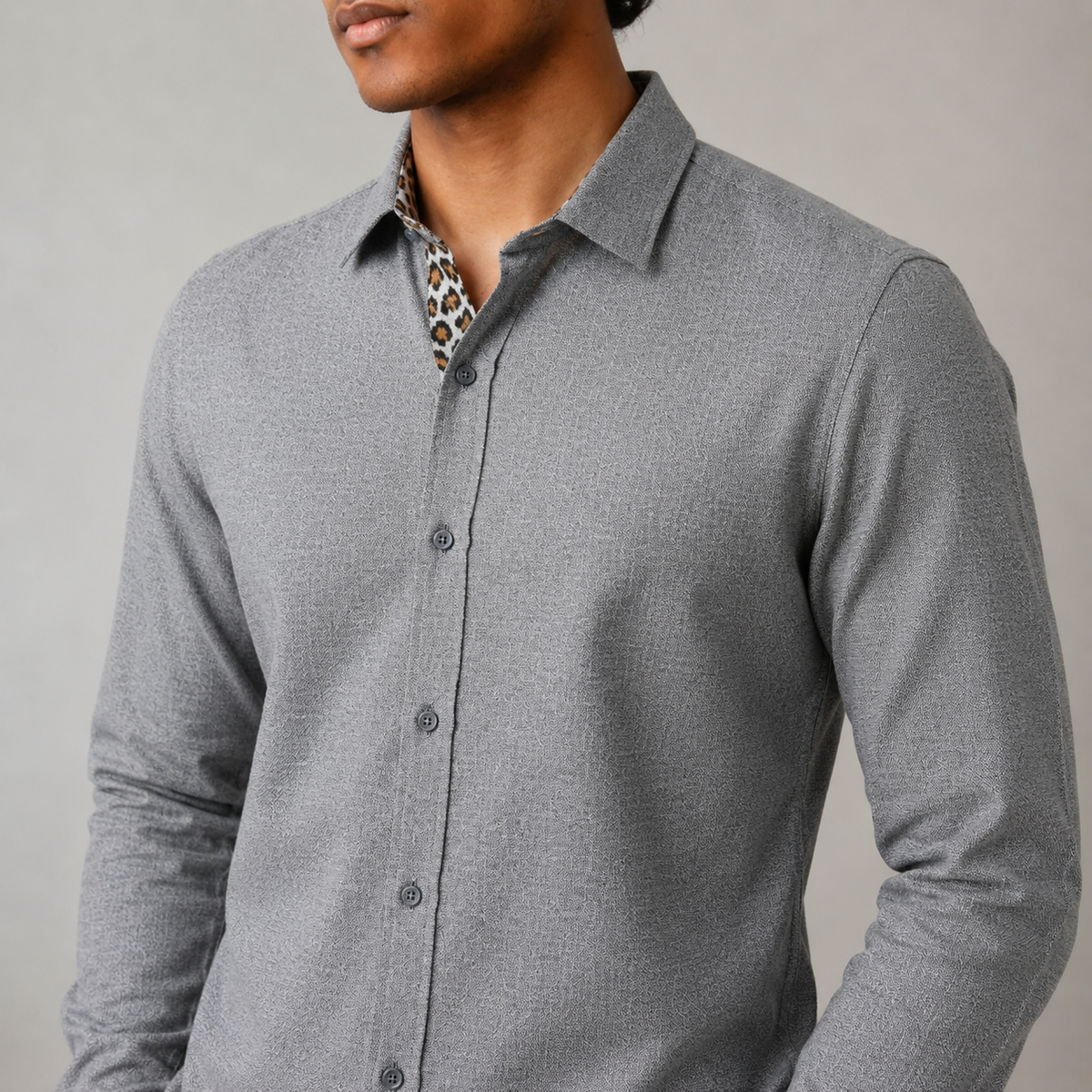 Ash Grey Linen Shirt