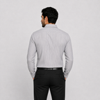 Grey Pinstripe Cotton Shirt