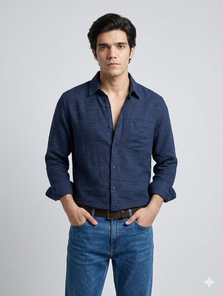 Verse Slate Linen Shirt