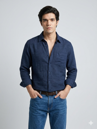 Verse Slate Linen Shirt