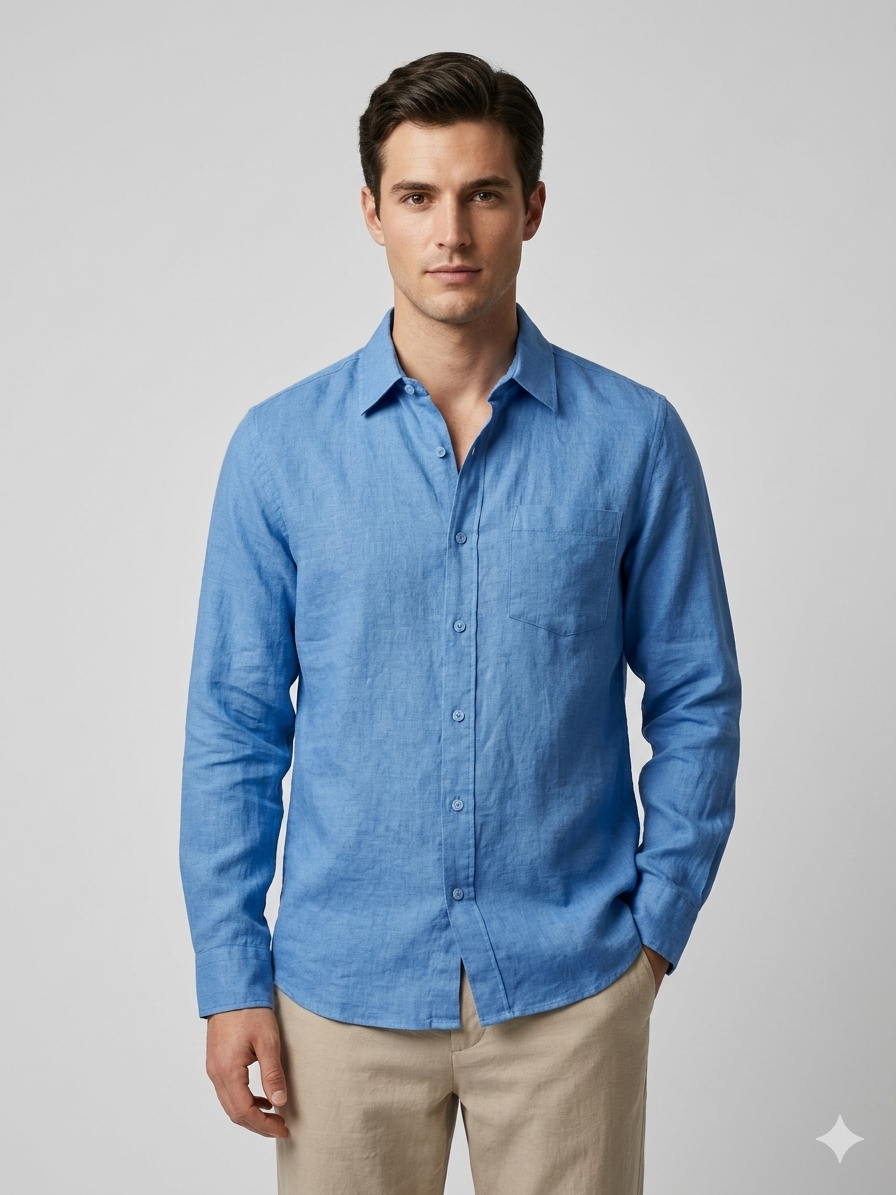 Verse Sky Linen Shirt
