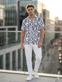 Verse Monochrome Maze Resort Shirt
