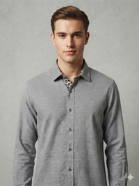 VERSE Ash Grey Linen Shirt