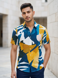 Verse Collage Abstract Printed Shirt