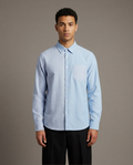Blue Stripe Cotton Stretch Shirt