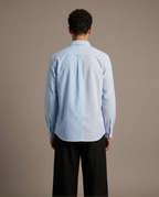 Blue Stripe Cotton Stretch Shirt
