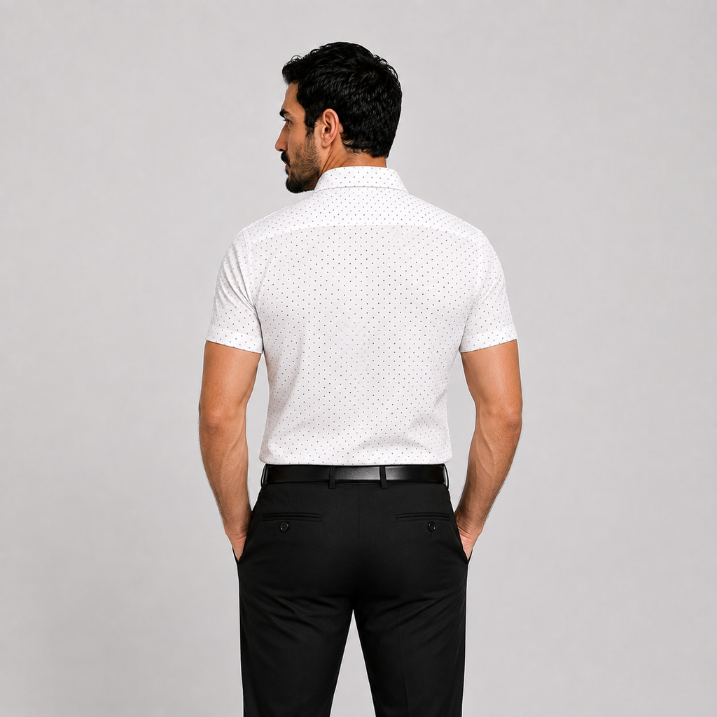 Micro Dot Cotton Shirt