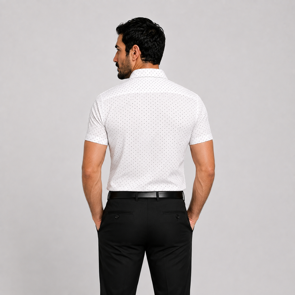Micro Dot Cotton Shirt