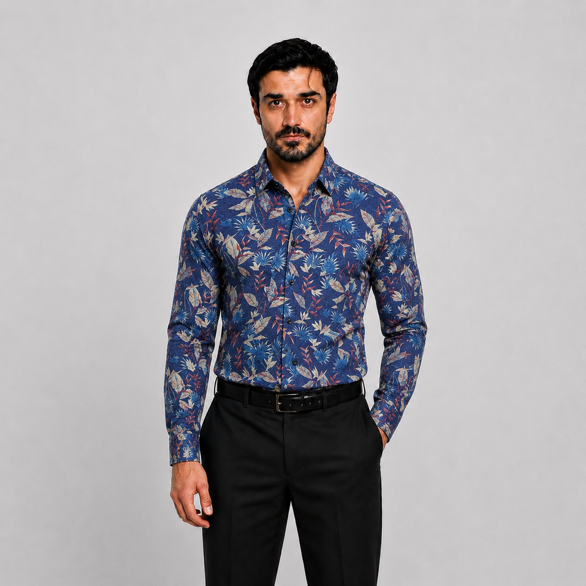 Midnight Tropics Linen Shirt