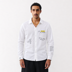 Mindscape White Cotton Shirt