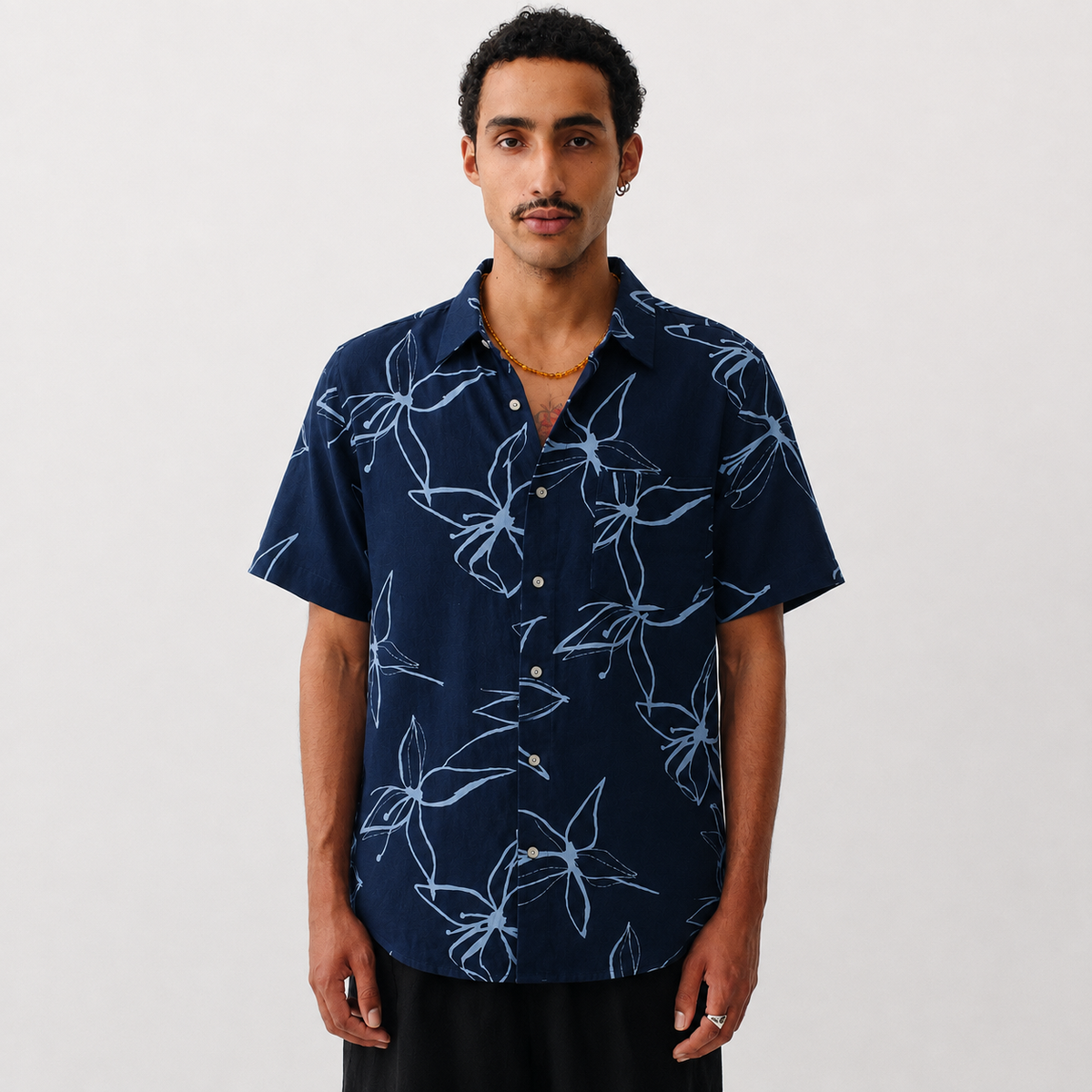Floral Cotton Linen Shirt