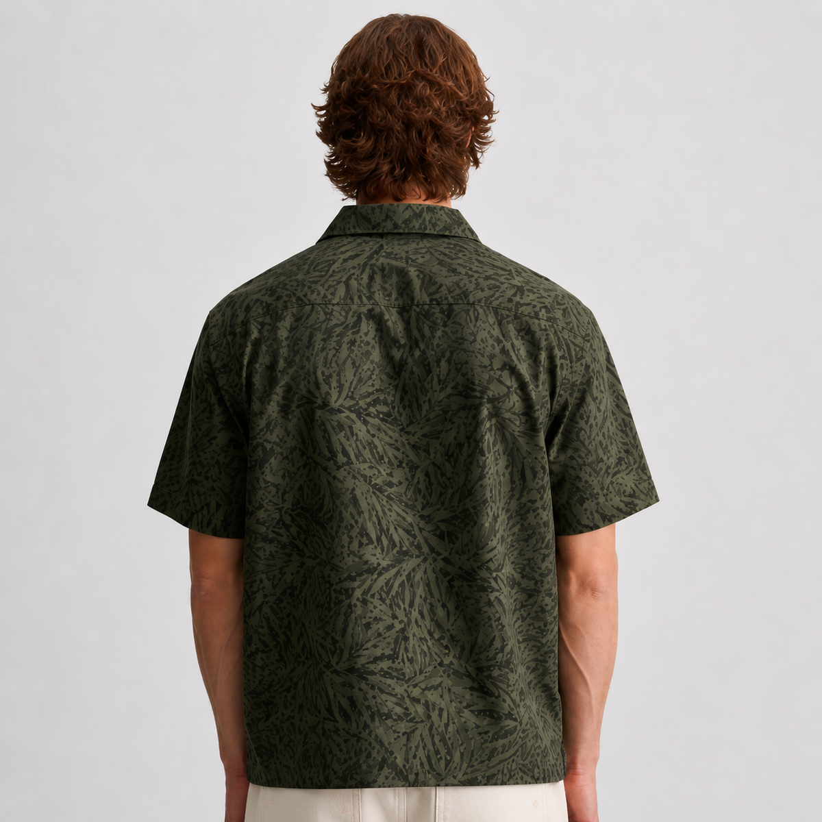 Olive Botanical Cotton Shirt