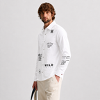 Script White Cotton Shirt
