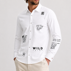 Script White Cotton Shirt