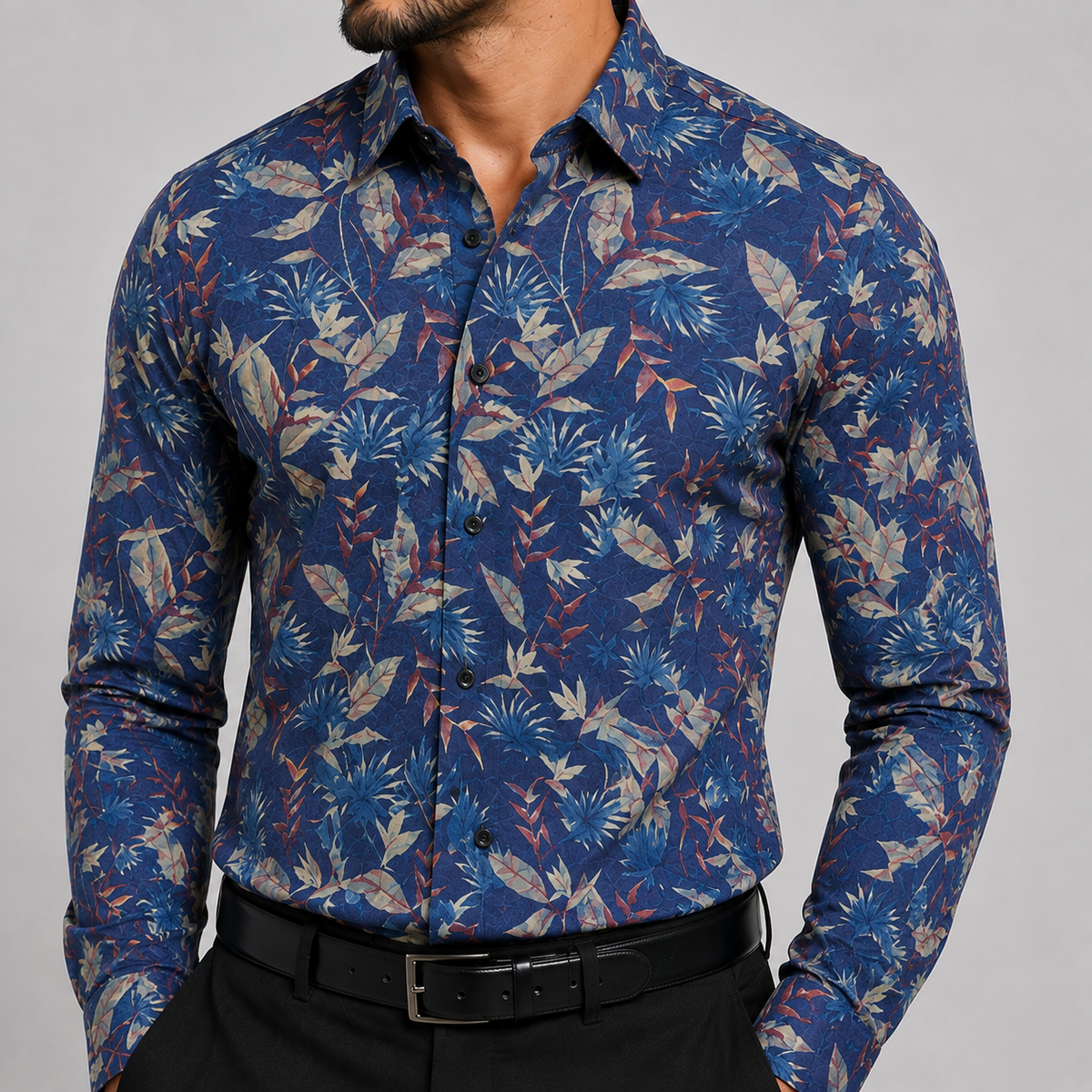 Midnight Tropics Linen Shirt