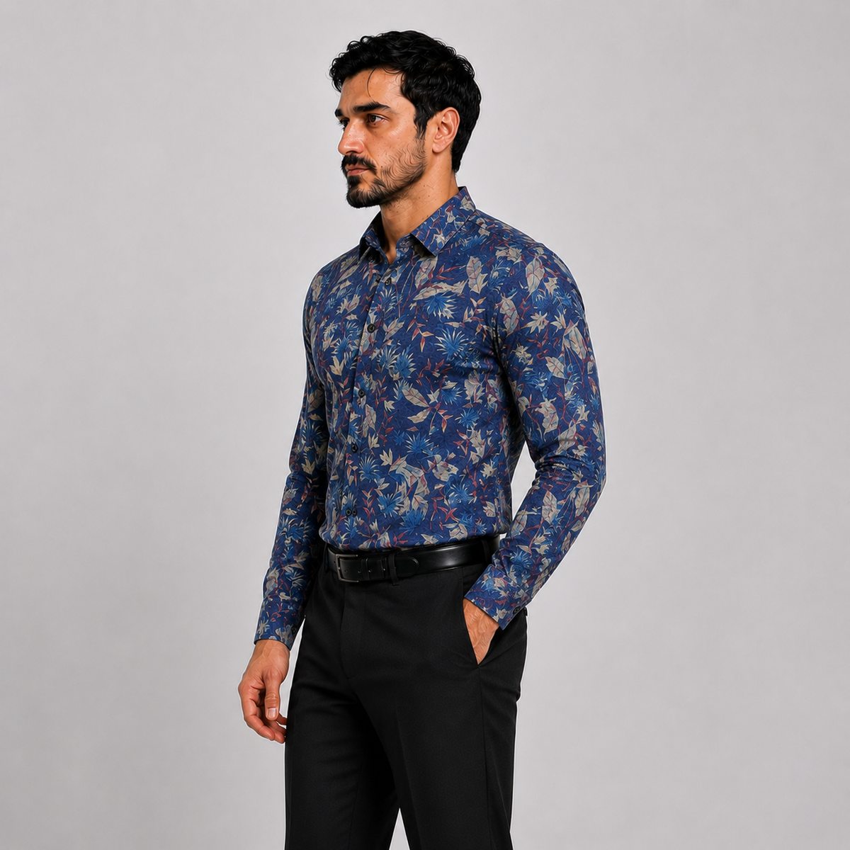 Midnight Tropics Linen Shirt