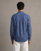 Midnight Blue Cotton Stretch Shirt