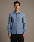 Sky Blue Cotton Stretch Shirt