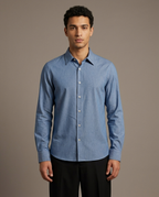 Sky Blue Cotton Stretch Shirt