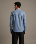 Sky Blue Cotton Stretch Shirt